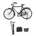 1:10 Alloy Bicycle Model Vintage Miniature Simulation Collection Free Standing Bike Model with Inflator Briefcase