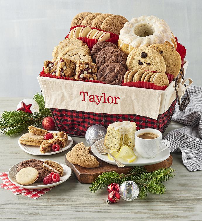 Personalized Holiday Bakery Basket, Family Item Gifts Keepsakes Personalized Gifts Food Gourmet Assorted Foods by Harry & David
