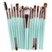 15Pcs Makeup Brush Set Cosmetic Brushes Tools Kit Or Highlighter Eye Shadow Eyeliner Eyelash Eyebrow Brush Cosmetic Beauty Tool Kit en Girls Merchandise Doll Beauty Makeup Makeup Brush Mat A Lot of