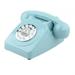 Guestbook telephone Party Retro Style Landline Phone push button rotary dial Vintage style Corded Phone home decor desk Telephone Antique Old Fashioned Classic recorder Blue