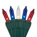 Kringle Traditions 50-Ct Red White and Blue Patriotic 4th of July Mini Lights Set â€“ 25.5â€™ Green Wire