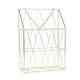 magazine holder Magazine Holder Hanging Wall-mounted Newspaper Book File Organizer Basket Iron Shelf Storage Container Display Stand Metal Basket Holder Wire Rack Storage Holder Rack (Golden)