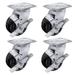 Heavy Duty Casters Industrial Casters- Set Of 4 With Strong Capacity 3600 LB High Temperature Resistance: -50F To 250F. Use For Dollies Workbench (4 Inch 4 Brake)