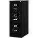 Pemberly Row 22 3-Drawer Traditional Vertical Metal File Cabinet in Black