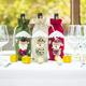 Christmas Red Wine Bottle Set Christmas Wine Bottle Decoration Cartoon Navidad Snowman Gift Home Decoration New Year Gift