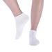 Hanerdun 6 Pairs Women Non Slip Grip Socks for Yoga Pilates Anti-Skid Ankle Socks White