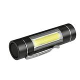 Mini 1 Modes Glare Flashlight XPE Q5 COB LED Pocket Clip 14500/AA Torch Light flashlight