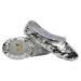 BESTONZON PU Leather Ballet Practice Shoes Non-slip Yoga Shoes Sole Dance Shoes for Kids Girls - Size 32 (Silver)