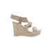 Charles by Charles David Wedges: Tan Solid Shoes - Women's Size 8 - Open Toe