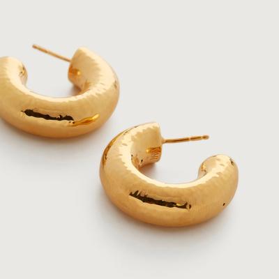 Gold Siren Muse Chunky Medium Hoop Earrings