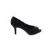 Kelly & Katie Heels: Pumps Stilleto Cocktail Party Black Print Shoes - Women's Size 7 1/2 - Peep Toe