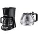 Russell Hobbs Kaffeemaschine [Digitaler Timer, Brausekopf für optimale Extraktion&Aroma] Textures+ (Warmhalteplatte, Tropf-Stopp) 22620-56 + Ersatzglaskanne [Kaffeemaschine Textures+ 22620-56] 261090