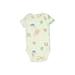 Carter's Short Sleeve Onesie: Gray Bottoms - Size 3 Month