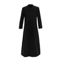 CreoQIJI Men's Priest Costume Priest Robe Roman Robe Stand-Up Collar Medieval Role Play Costume Vintage Men's Cardigan (Black, S)