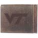 Brown Virginia Tech Hokies Bifold Leather Wallet