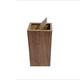 Trash Bin Nordic Wooden Square Living Room Bedroom Office Home Recycling Bin Rubbish Waste Can Paper Bins Flip Trash Can (Walnut)