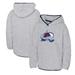 Girls Youth Heather Gray Colorado Avalanche Ultimate Teddy Fleece Pullover Hoodie