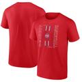 Men's Fanatics Branded Red Detroit Pistons Michelob Ultra Full Court T-Shirt