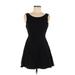 Lulus Casual Dress - A-Line Scoop Neck Sleeveless: Black Print Dresses - Women's Size Medium