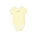 Little Me Short Sleeve Onesie: Yellow Solid Bottoms - Size 3-6 Month