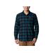 Columbia Cornell Woods Flannel Long Sleeve Shirt - Mens Night Wave Buffalo Check Medium 1617951415NgtWveBflChckM