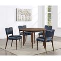 Wade Logan® Anavela 4 - Person Dining Set Wood/Upholstered in Brown | 29.5 H x 47 W x 47 D in | Wayfair 127B091056E344ADBBDCDE93EDF38F92