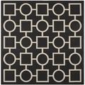 Black/White 94 x 0.25 in Area Rug - Safavieh Courtyard Black/Beige Outdoor Rug | 94 W x 0.25 D in | Wayfair CY6925-266-8SQ