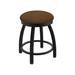 Holland Bar Stool 802 Misha Swivel Vanity Stool Upholstered in Black/Brown | Wayfair 80218BW026