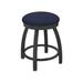 Holland Bar Stool 802 Misha Swivel Vanity Stool Upholstered in Blue/Brown | Wayfair 80218PW014