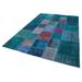 Turquoise 81" x 119" L Area Rug - Lofy K?rk Patchwork Machine Woven Rectangle 6'9" x 9'11" Indoor/Outdoor Area Rug in 119.0 x 81.0 x 0.4 in blue | Wayfair