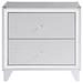 Everly Quinn Bumstead 2 - Drawer Nightstand in Silver Wood in Brown/Gray | 26.75 H x 27 W x 17.25 D in | Wayfair A338343399F9441F83BC238175711744