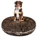 Bessie and Barnie Luxury Shag Plush Faux Fur Bagel Pet Doughnut Polyester in Brown | Large (10" H x 42" W x 42" D) | Wayfair BAGEL-FDBE-LG