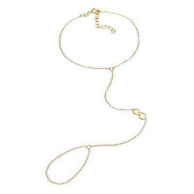 Elli Handchain Infinity 925 Silber goldfarben Damen Image