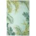 "Liora Manne Marina Palm Border Indoor/Outdoor Rug Aqua 3'11"" x 5'10"" - Trans Ocean MNA46815104"