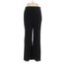 Talbots Dress Pants - Mid/Reg Rise: Black Bottoms - Women's Size 8 Petite