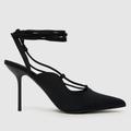 schuh saige ankle tie court high heels in black