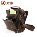 JOYIR New Genuine Leather Men Vintage Handbags Small Flap Men's Shoulder Bag Casual Office Messenger