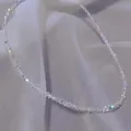 Elegant Fashion Crystal Thin Necklace for Women Rainbow Crystal Bracelet Necklace Wedding Party