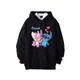 Stitch Disney Couple Loose Hooded Sweater Winter Kawaii Fall 2023 Women Anime Hoodie