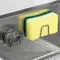 1pc Sink Sponge Holder For Kitchen Slivery Stainless Steel Household Water Channel Dishcloth Rag