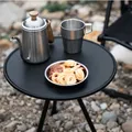 Folding Round Table Portable Telescopic Outdoor Three-legged Dining Table Aluminum Alloy Coffee