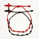 4 styles lucky red rope bracelet handmade woven bracelet amulet adjustable 7 knot protection rope
