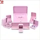 Pink Round Flannelette Jewelry Box Set Box Ring Box Pendant Bracelet Necklace Pearl Necklace Set