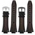 Genuine Leather Watch Straps compatible con for Seiko sportura SNL029P2 SNL021P1 SNA595P2 SNL017P1