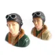 1/6 and 1/9 Scale WWII RC Model Pilot Figure For Scale Fix Wing Airplane Army Green