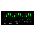 36*15*2.8CM Digital Wall Clock 4 Alarms Hourly Chiming Temperature Calendar Table Clocks with Plug