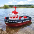 NEW Rc Boat 2.4G 1/72 Powerful Dual Motor Long Range Wireless Electric Remote Control Tugboat Model