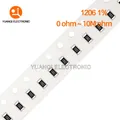 100pcs 1% 1206 SMD resistor 0R ~ 10M 1/4W 0 0.1 0.22 10 47 100 220 470 ohm 1K 2.2K 4.7K 10K 47K 100K