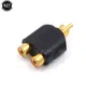 RCA Male to 2RCA Female Lotus Plug Audio Video Adapter AV Y Splitter Adapter Mono to Stereo