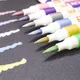 6 Colors Metallic Marker Pen Medium Point Metallic Markers for Rock Painting Black Paper Card Making